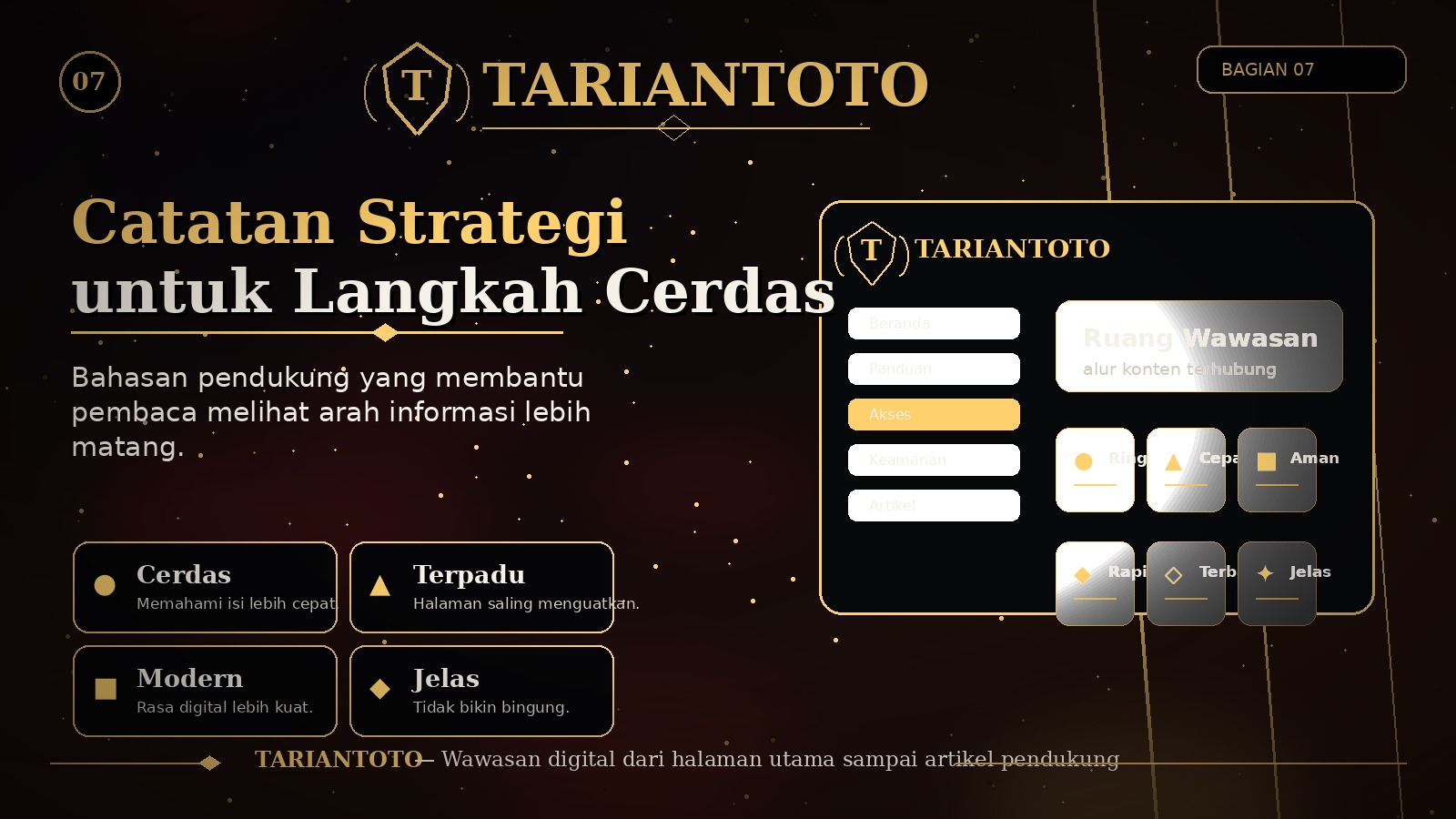 Cara Menjaga Akun TARIANTOTO Tetap Rapi dan Aman Setiap Hari
